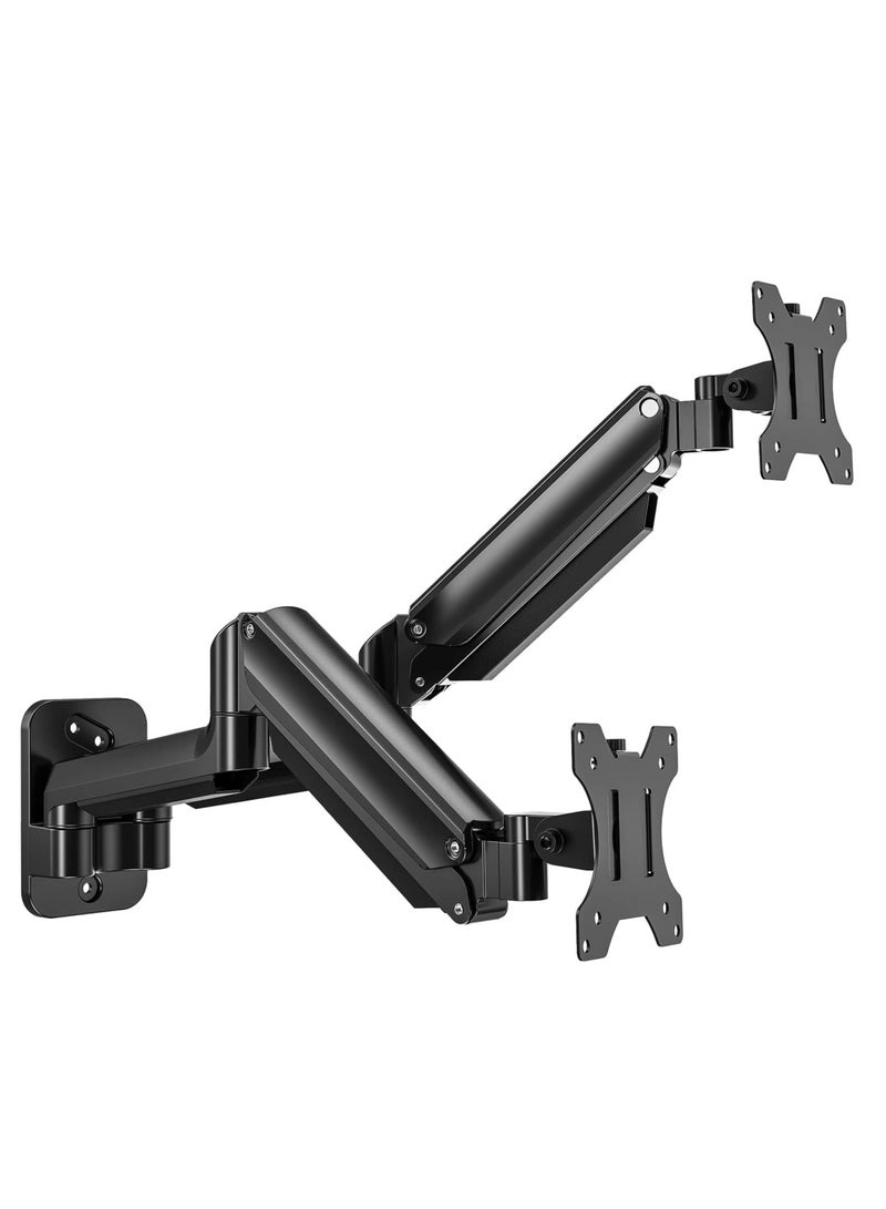 ELTRAZONE Dual Monitor Wall Mount - 2 Monitors 17-32 Inch VESA 75x75/100x100mm