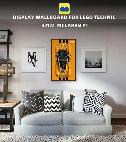 Display Wall Plate for LEGO Technic McLaren P1 1:8 42172 - Aluminum