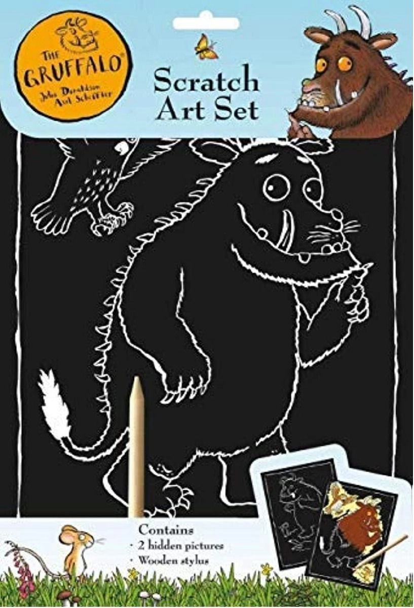 Alligator The Gruffalo Scratch Art Set - 2 Hidden pictures Wooden stylus