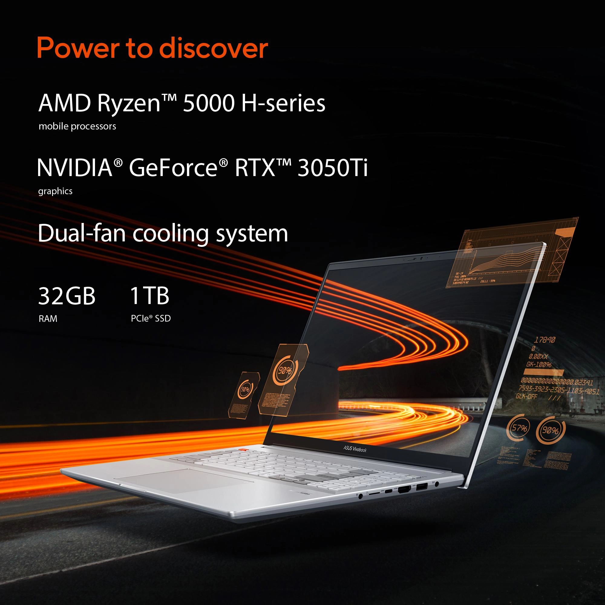 Vivobook Pro 16X OLED M7600QE-OLED0R9W - 16'' Ryzen 9-5900HX 32GB DDR4 1TB SSD
