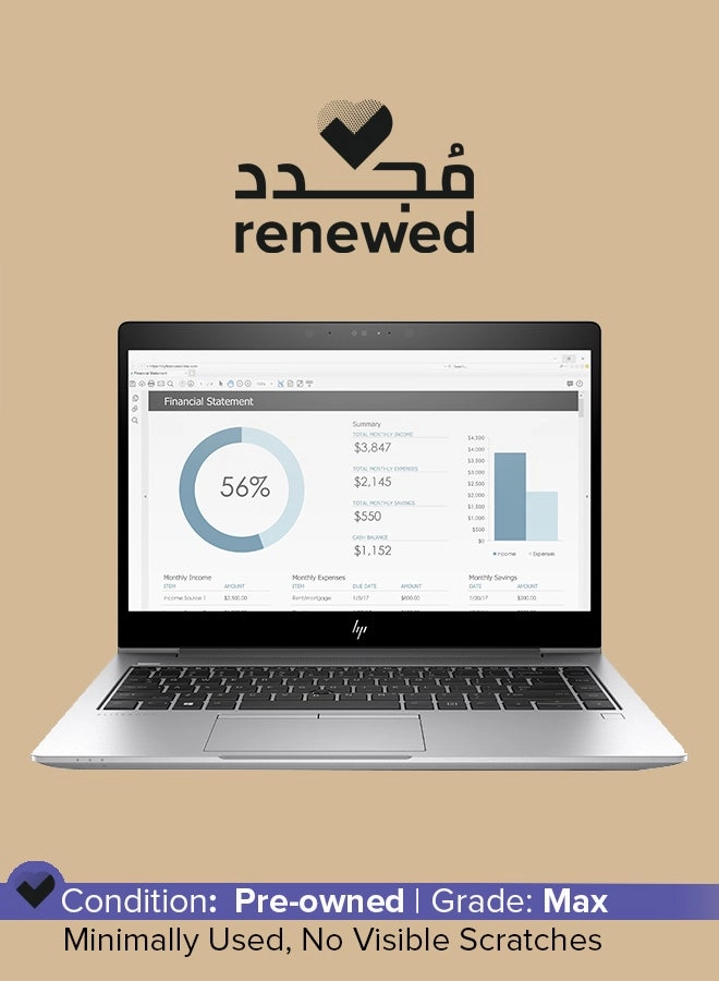 (Renewed) Elitebook X360 1030 G3 - 13.3'' Core i7-8550U 8GB 256GB SSD