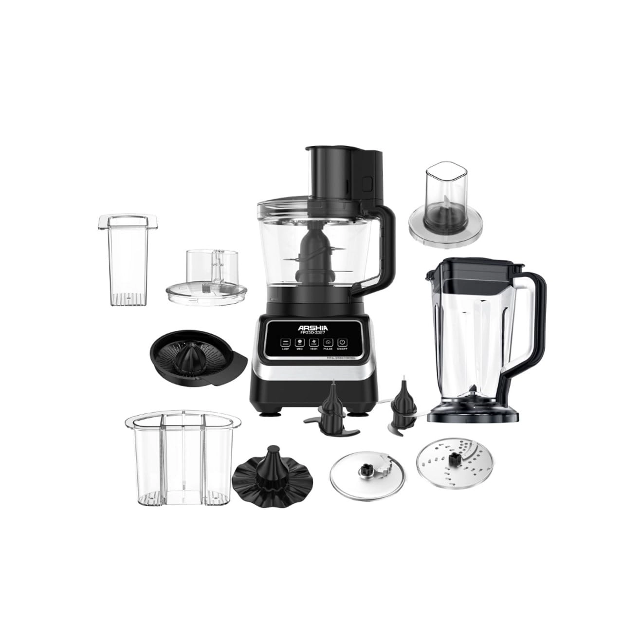 Arshia 10-in-1 Food Processor - 2.5 Liters 1000 Watts
