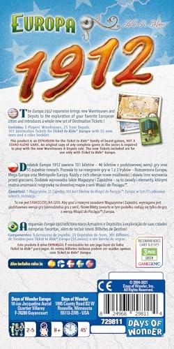 Ticket To Ride: Europe 1912 Expansion Pack