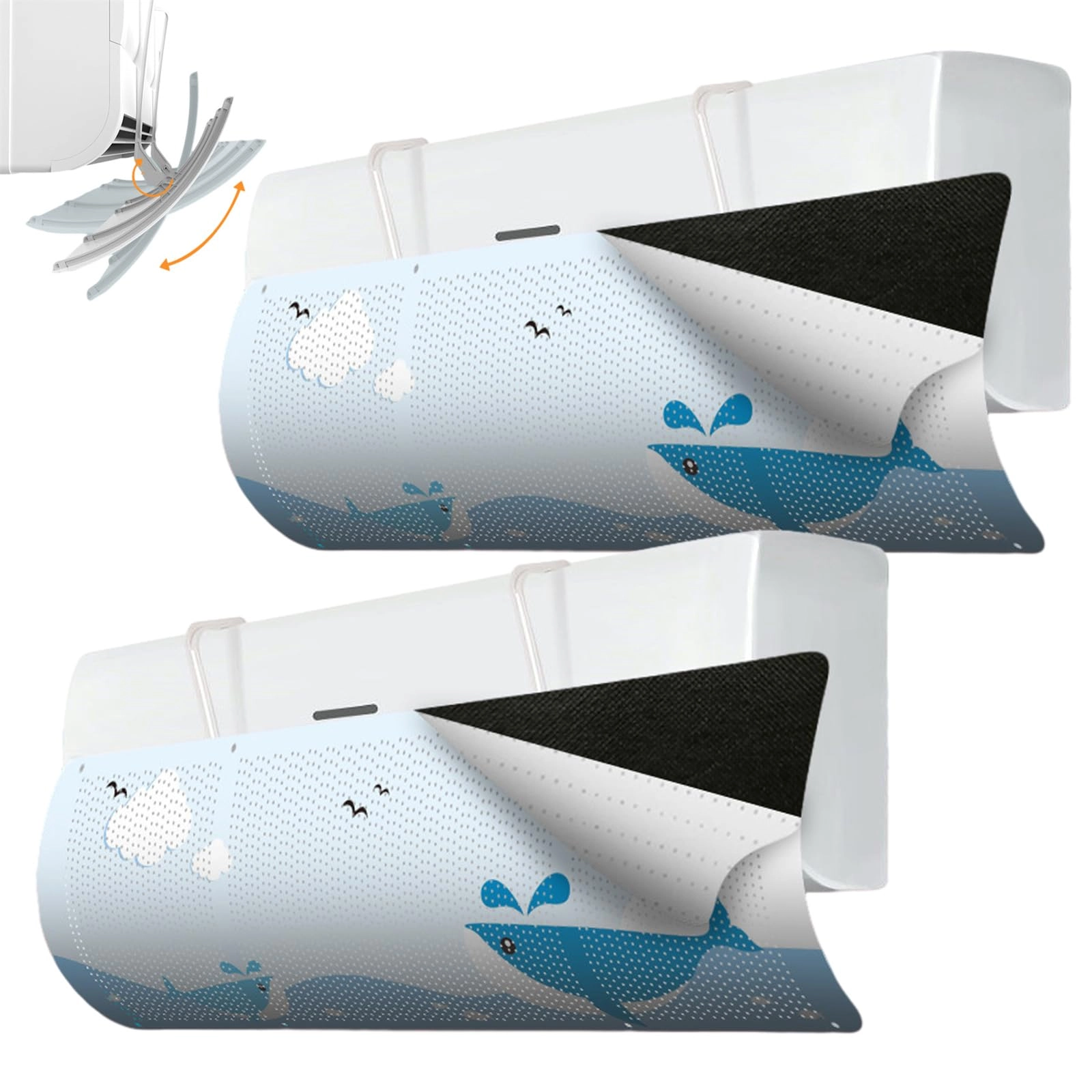 ZBPWL Air-Conditioning Draught Excluder - Whale 2pcs