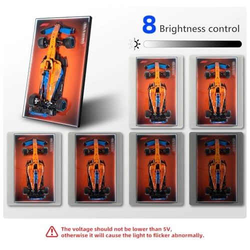 Display Wall Plate for LEGO Technic McLaren Formula 1 Racing Car 42141 - 75X45cm