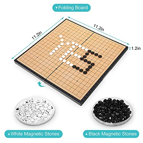 Go Game Set - Magnetic Folding 19x19 Board