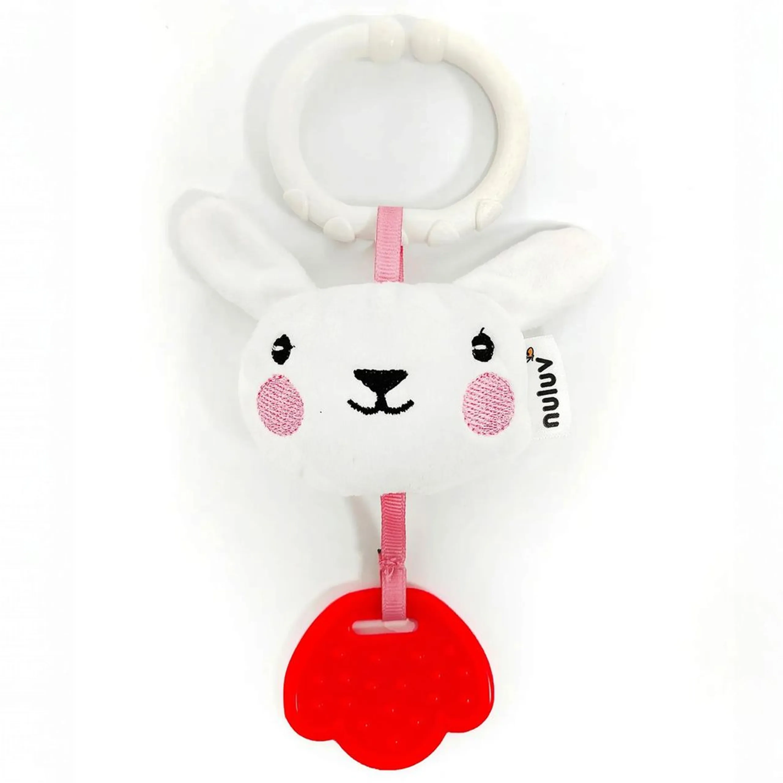 Playtime Bunny Teether - Silicone Teething Ring Soft Plush