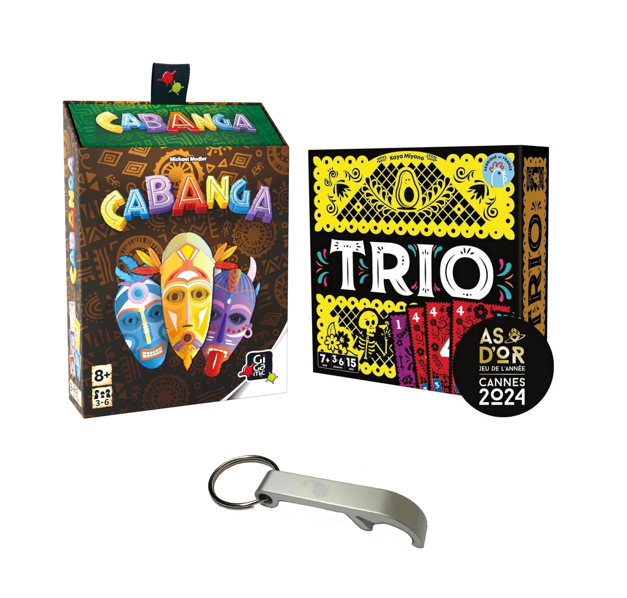 Blumie Shop Cabanga - Card Game + Trio + Decap - Bottle Opener