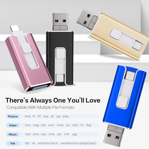 USB Stick - USB 3.0 Lightning Micro USB USB-C 256GB