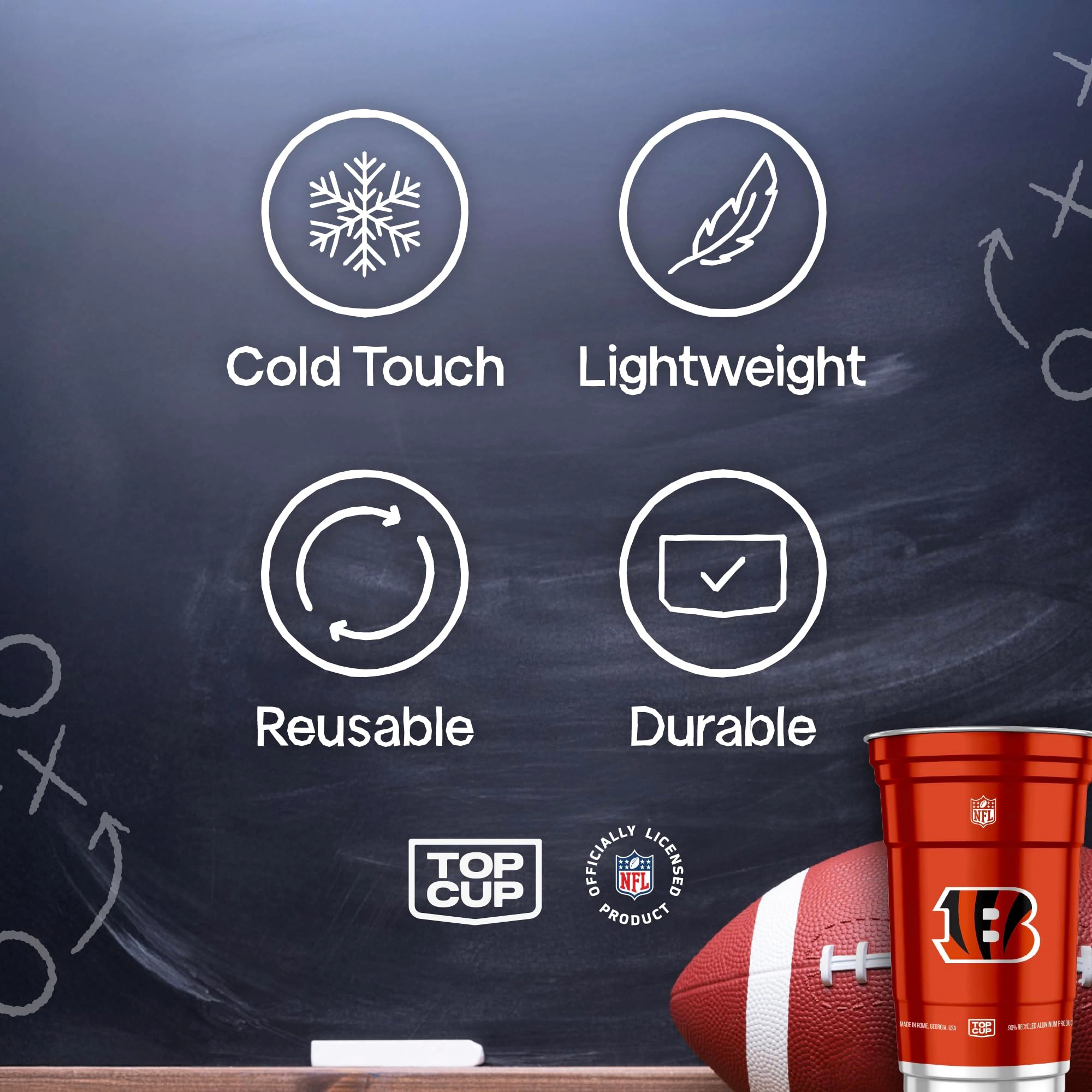 NFL Cincinnati Bengals Reusable Cup - 20 pcs