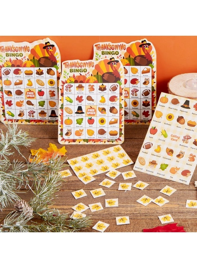 Thanksgiving Bingo Game Cards - Kids 30 PCS
