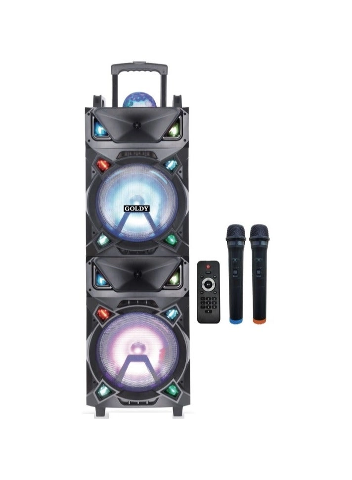 Double Trolly Speaker - 2 Wireless Microphones
