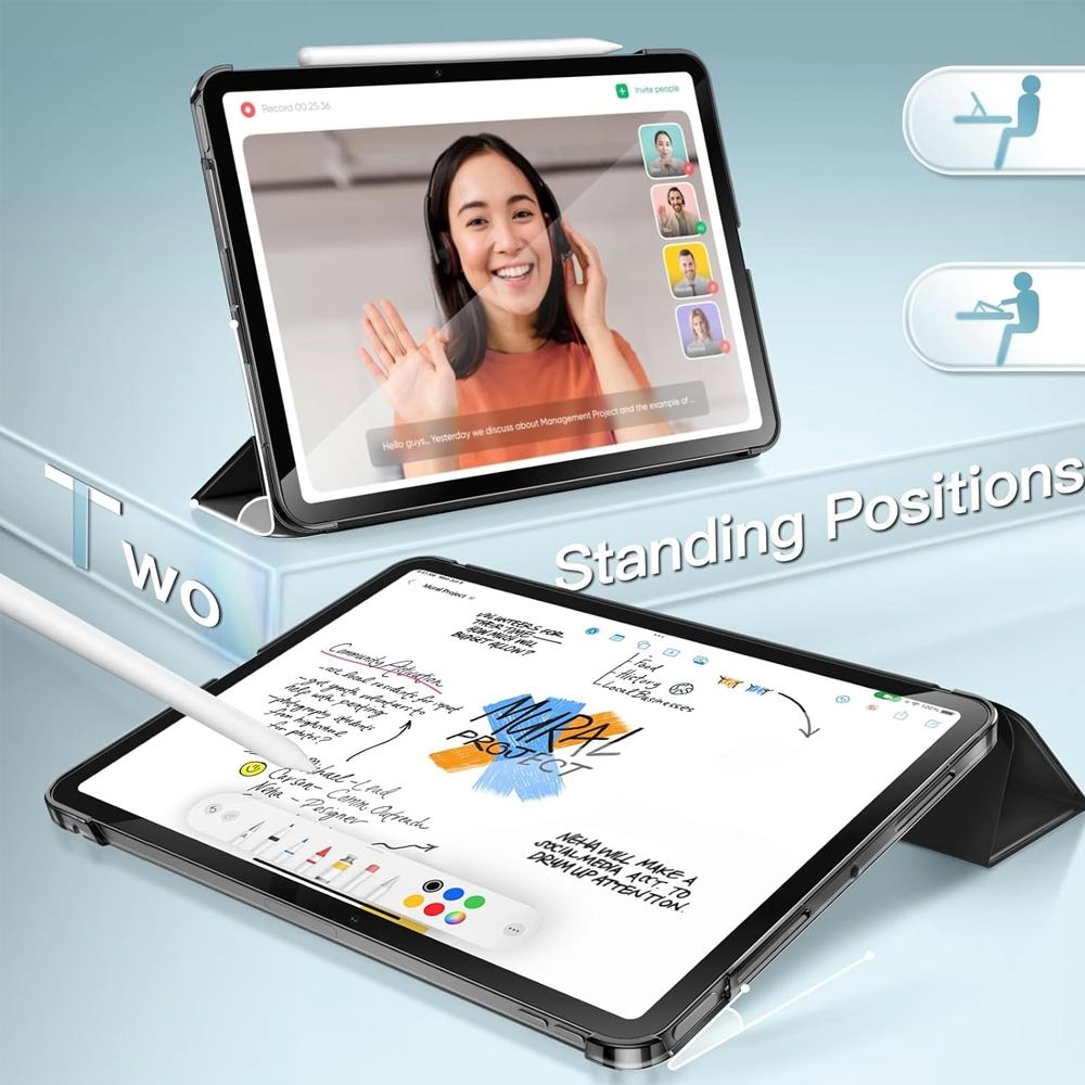 Trands Tri-fold Case with Magnetic Smart Cover for iPad 13 Pro (2024)