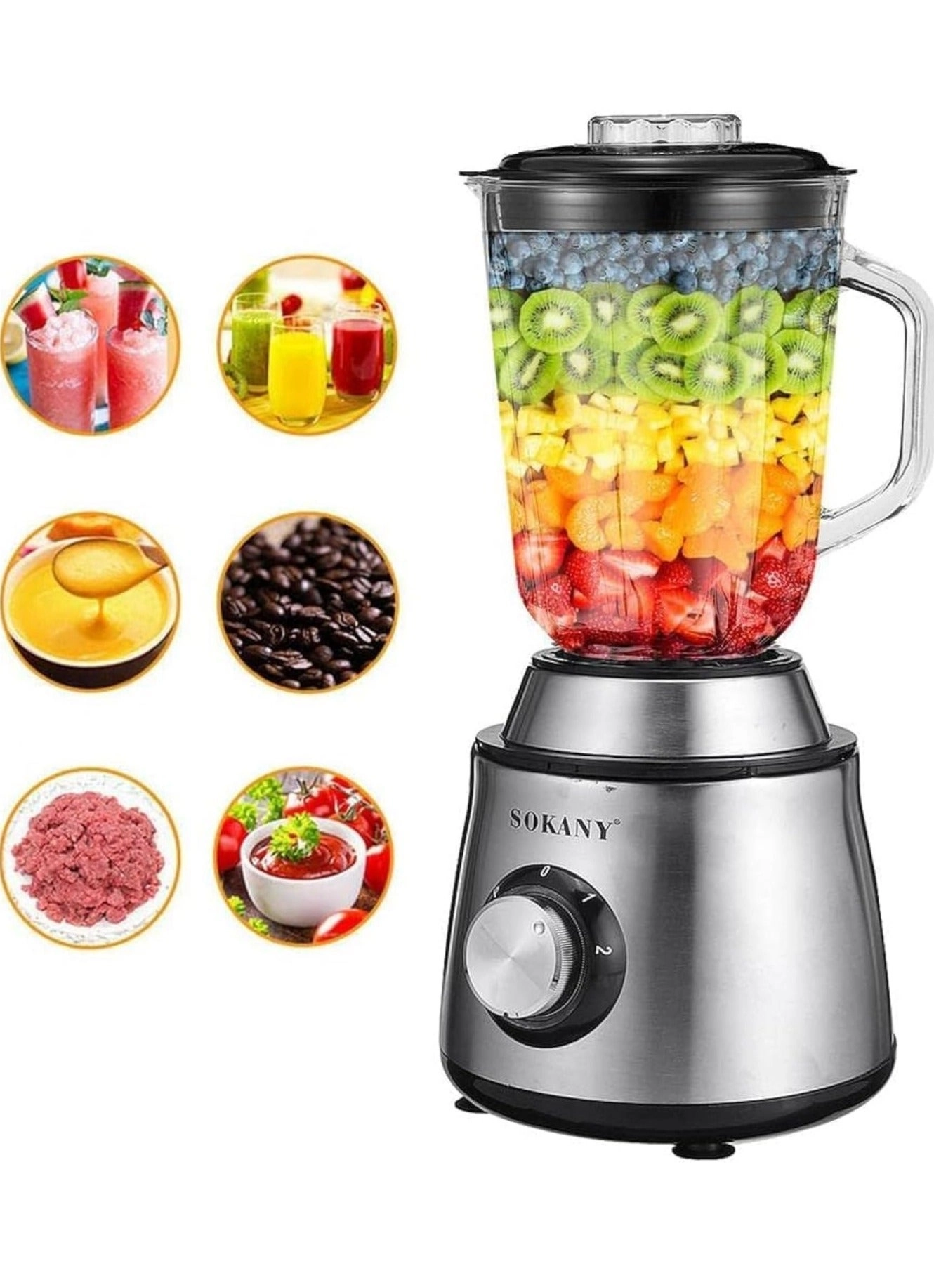 SK-155 - Two in One Juice Blender Portable Non-slip Rubber Foot