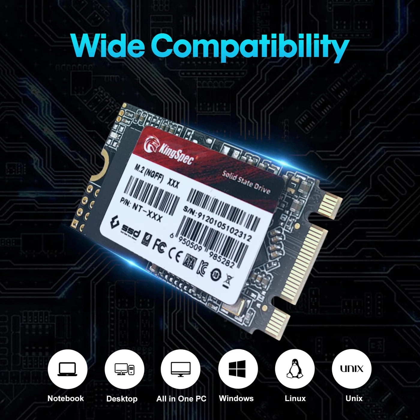 M.2 SATA SSD - 128GB 2242