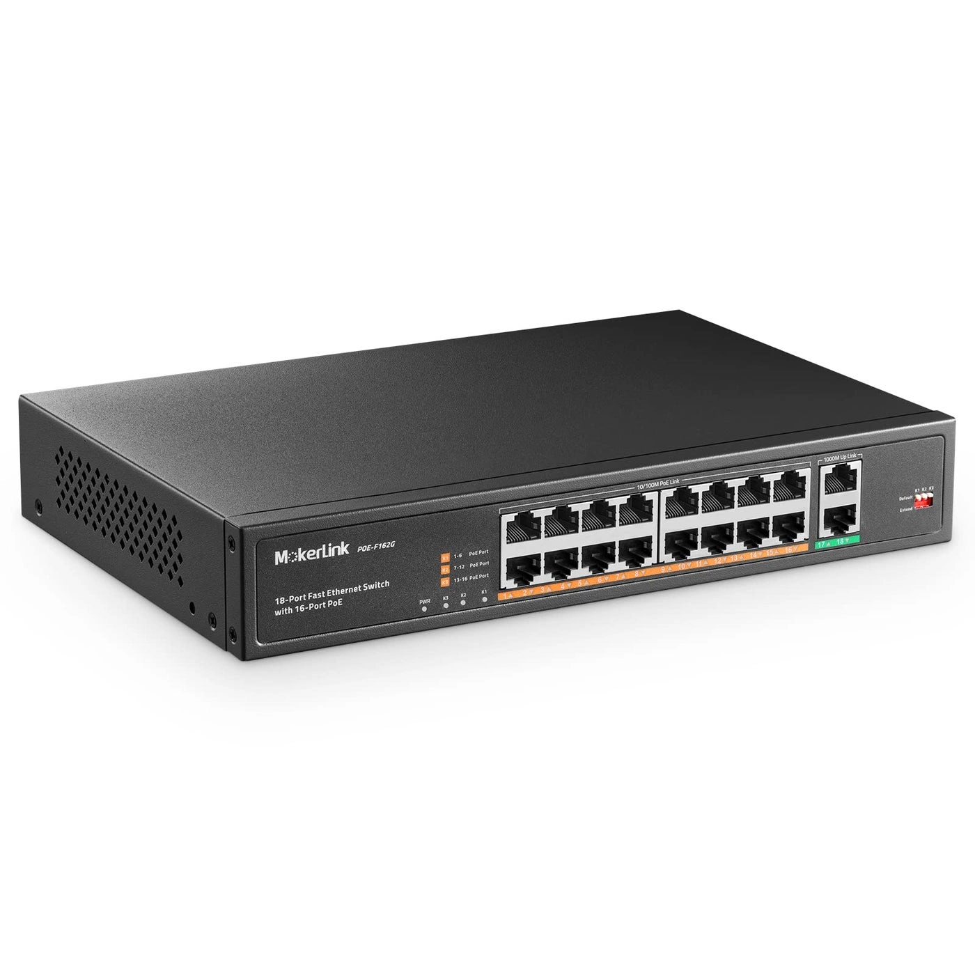 MokerLink 16*100M POE+2GE 16-ports