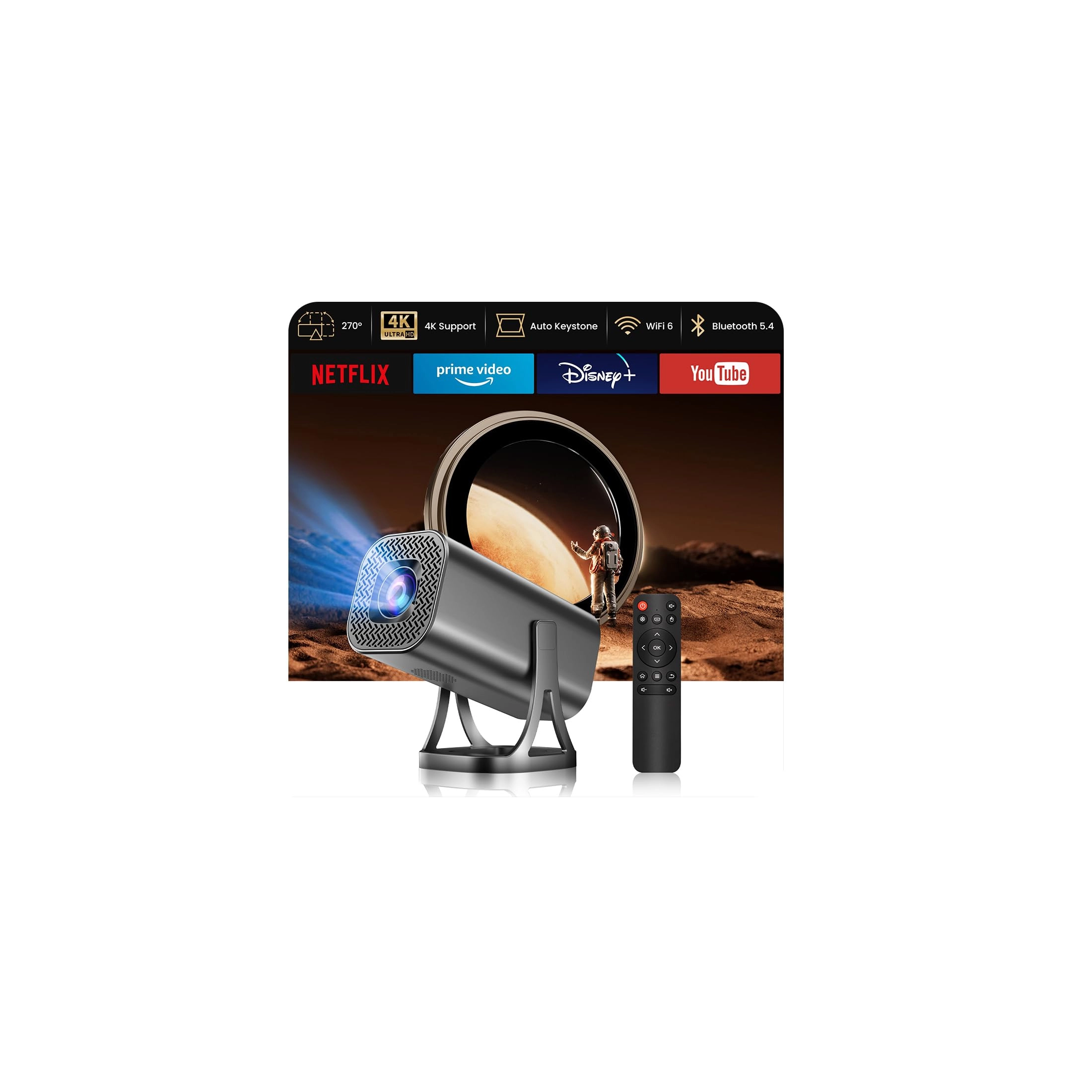 finade Mini Projector - 260 ANSI lumens 1920 x 1080
