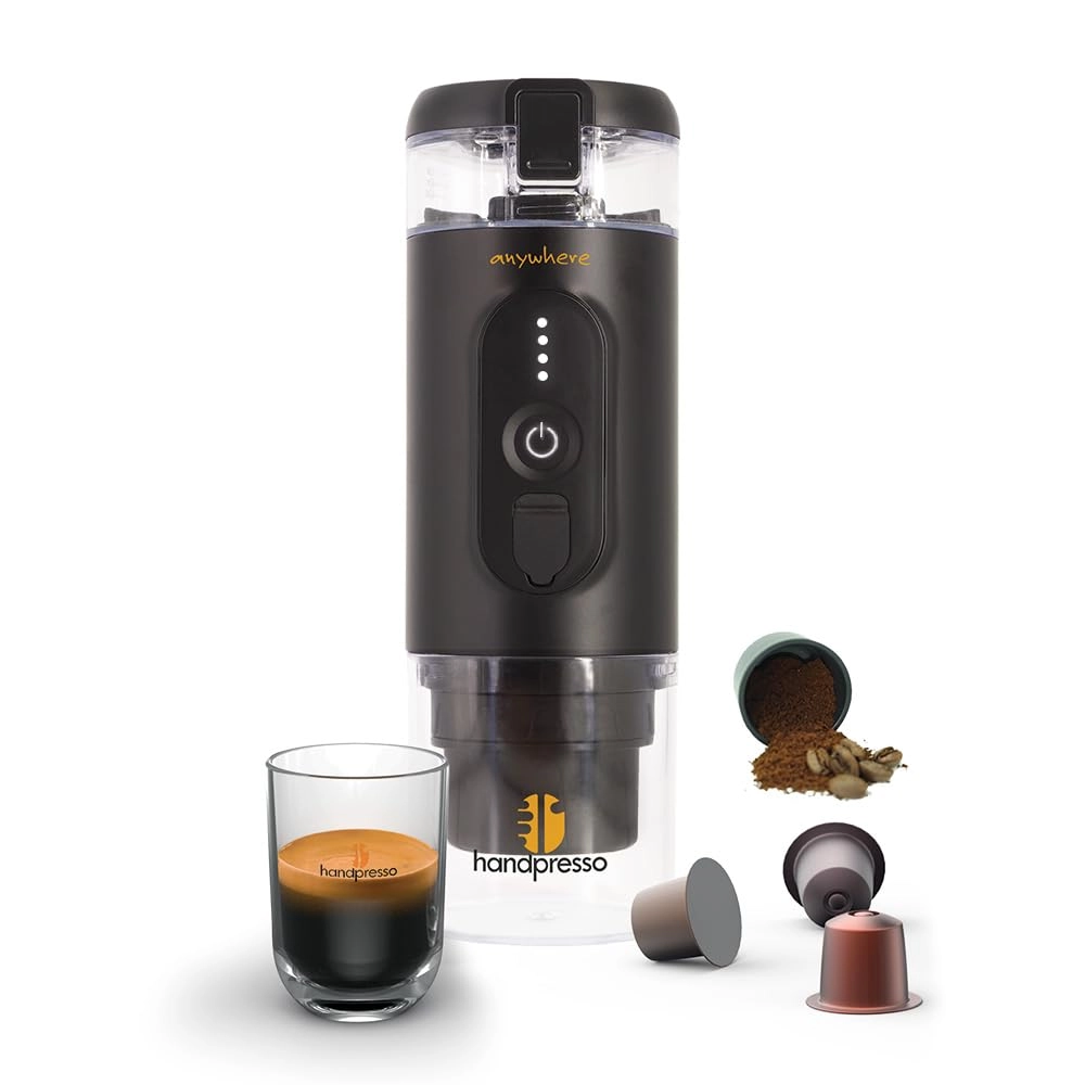 Handpresso Portable Espresso Machine - 60 Milliliters Espresso Capsules or Ground Coffee
