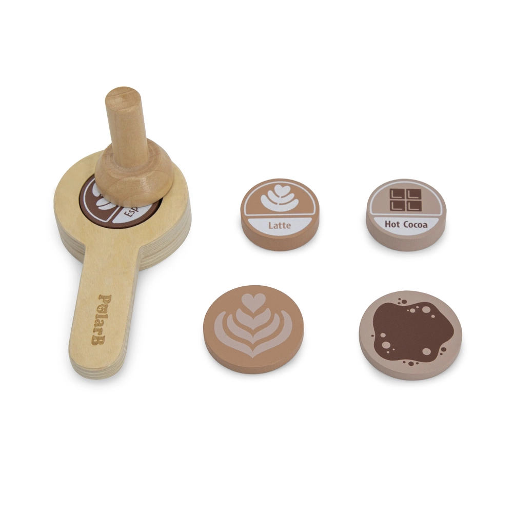 Wooden Coffee Machine - Suitable for 3 years and above 8 Pcs