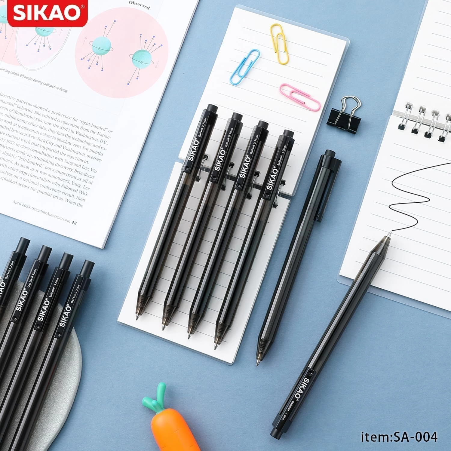 Black gel pens - 60 Pack 0.7mm