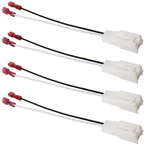 Fiegromech Car Door Speaker Wiring Harness - 4PCS Tweeter Adapter Connector
