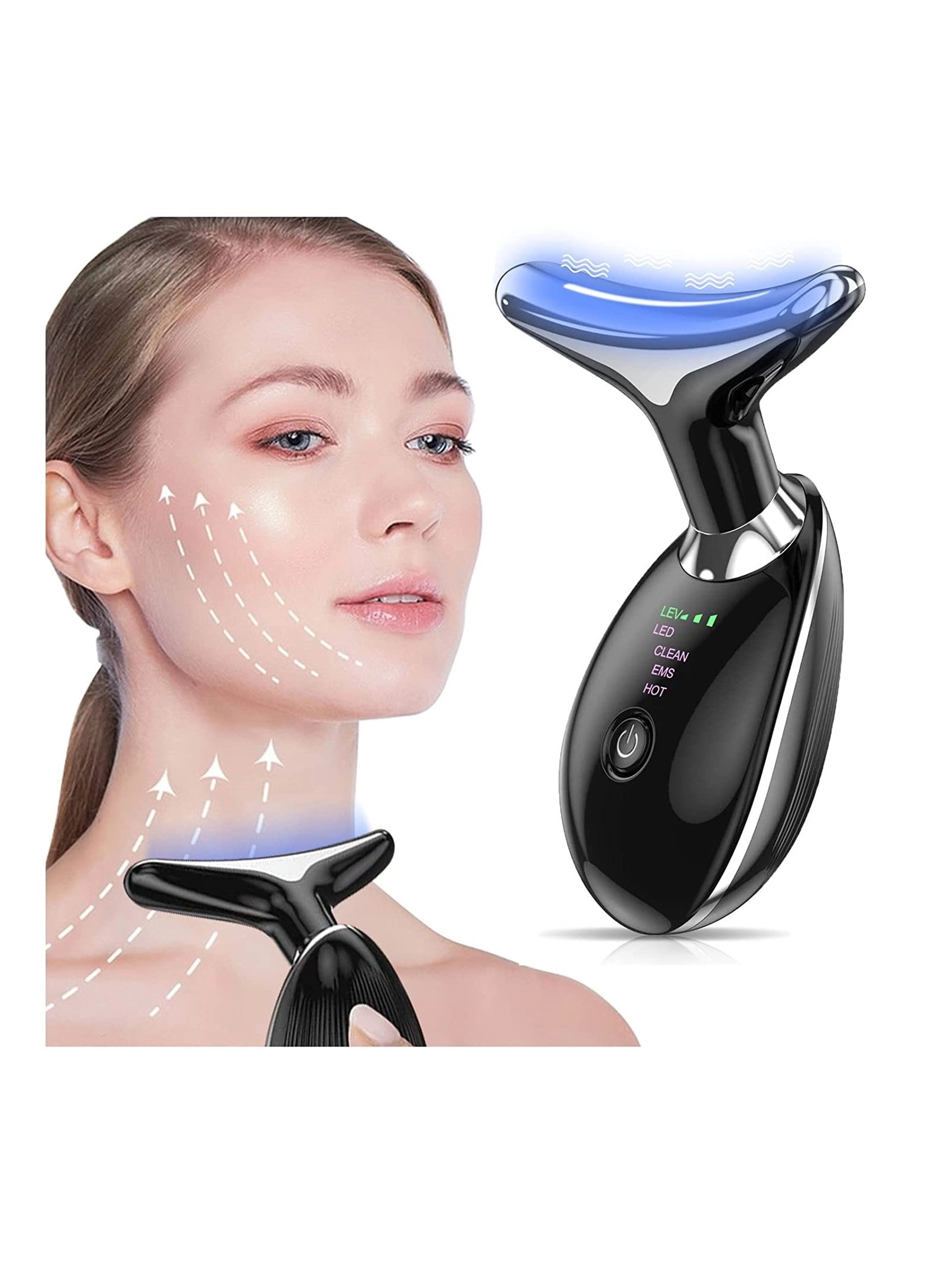 Akzun Trading Face Massager & Neck Sculpting Tool - 3 Color Modes Vibration