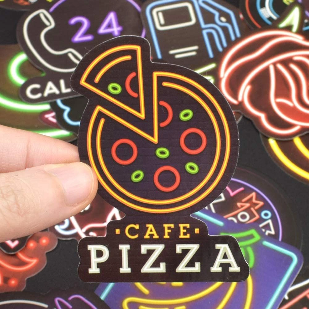 Neon Sticker Book Waterproof 50 pcs