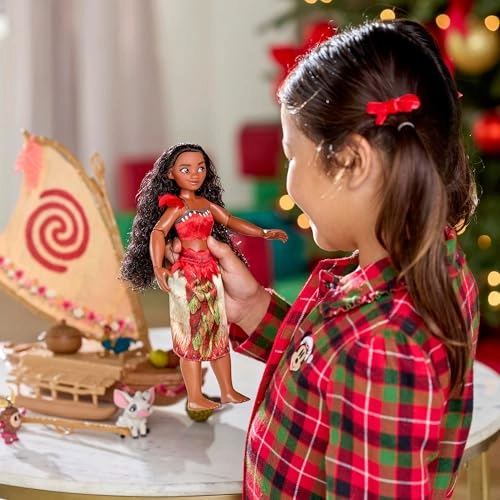 Moana Small Doll + Floating Boat + Friend Figures