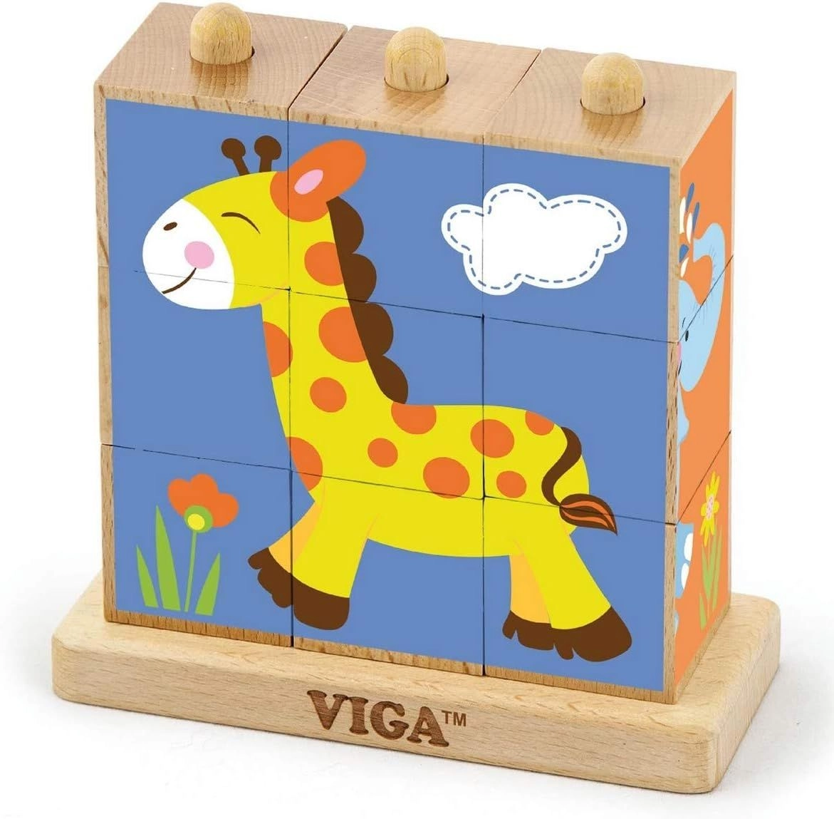 VIGA Stacking Cube Puzzle - 3 + 9 blocks