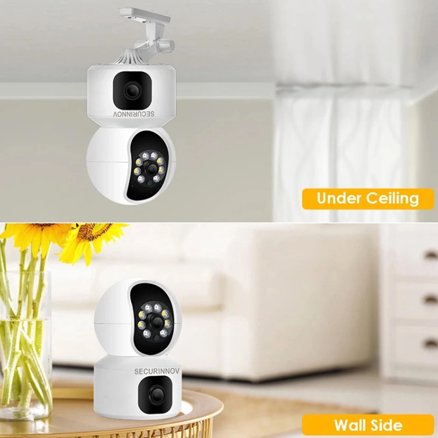 Dual Lens WiFi IP 360 Camera 1920 X 2160