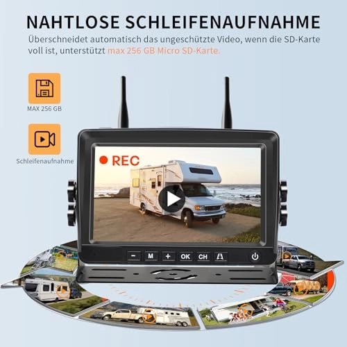 Wireless Reversing Camera - 5 infrared night vision LEDs Wireless 1080P