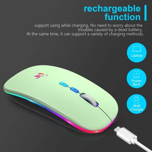 LED Slim Rechargeable Mouse - Wireless