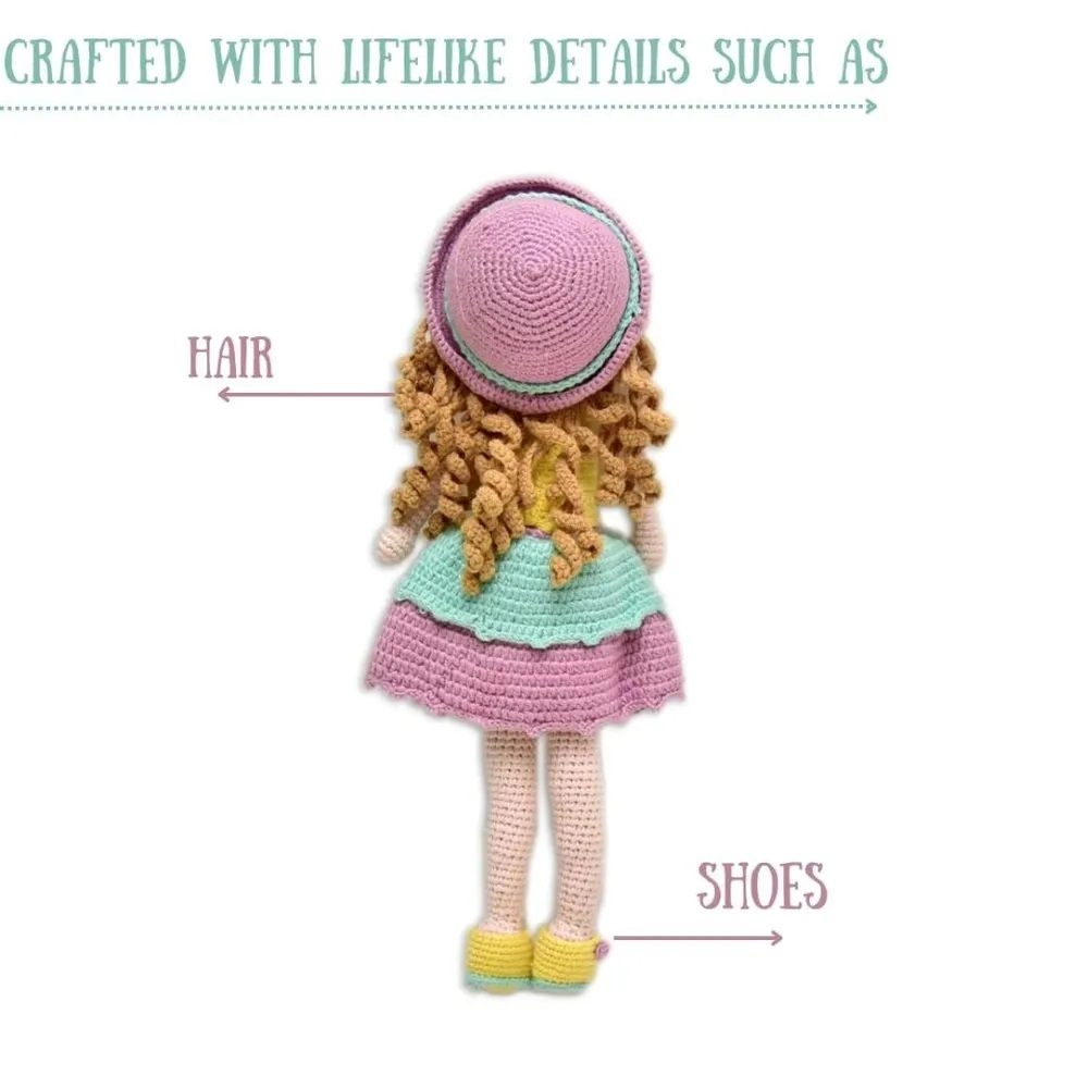 Cecilia Doll - 15 Inches Handmade Crocheted Ages 6 months+