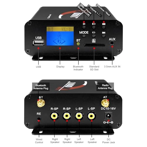 TJ4-Q - 1000W 4 Channel + 4" Speaker - 4