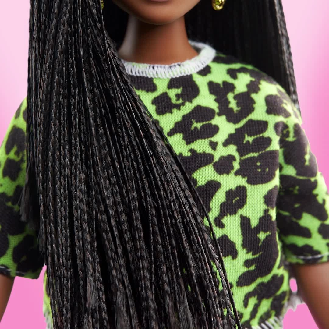 Barbie Fashionistas - Long Braids Neon Look Ages 3+