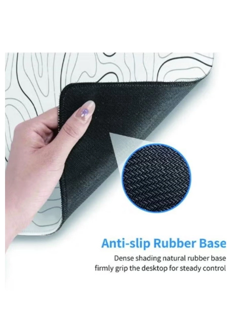 Topographic Cloth Gaming Mouse Pad - 80x30 cm