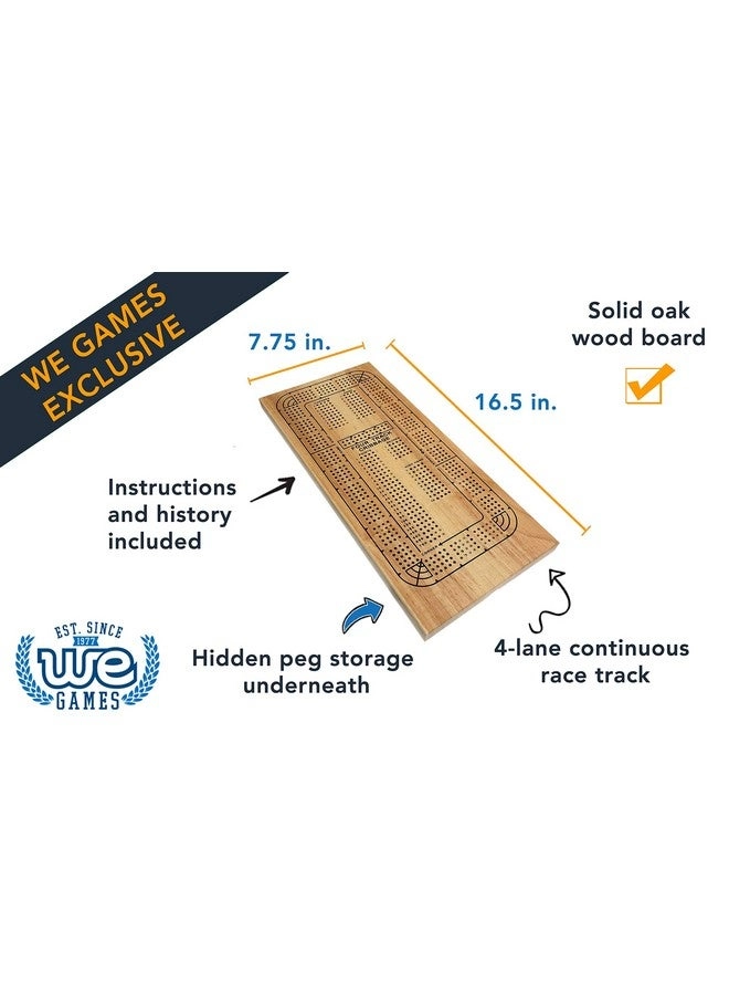 Cribbage Board - 4 Player Wooden 4 Track