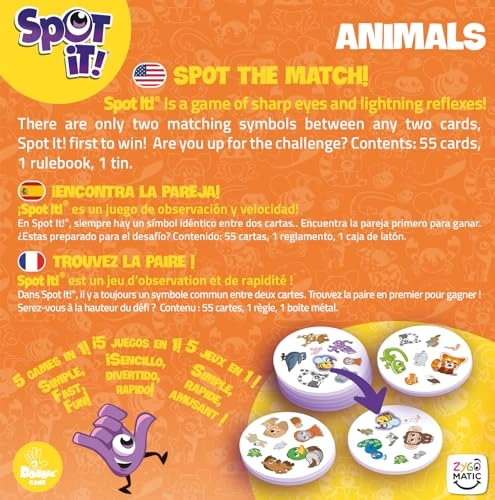 Spot It! Animals: Eco-Sleeve Edition