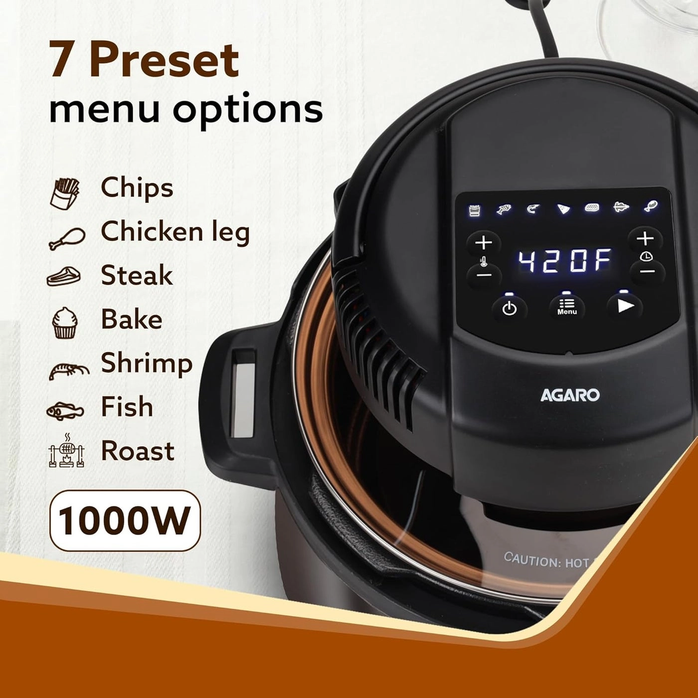 Imperial Pot Lid Air Fryer - 5L 6L 8L