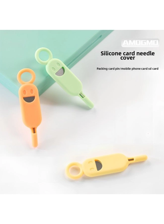 Anti-lost Card Pin Sleeve - Memory Sim Card Sleeve Portable Yellow