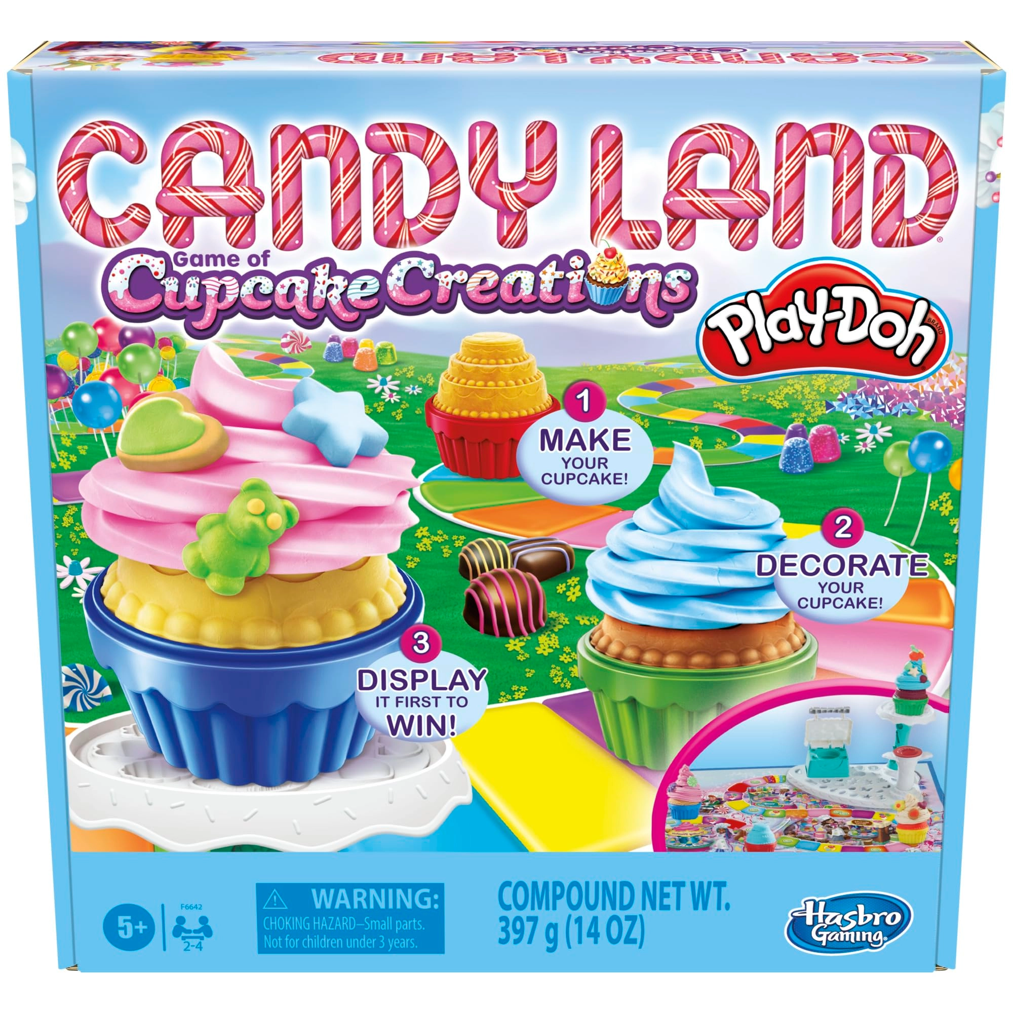 Hasbro Candy Land Cupcake Creations - 7 Play-Doh Cans and Tools