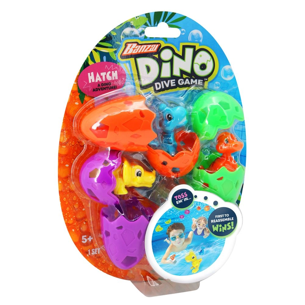 Dino Dive Game - 3 Dinosaur Pieces 6 Dinosaur Egg Halves