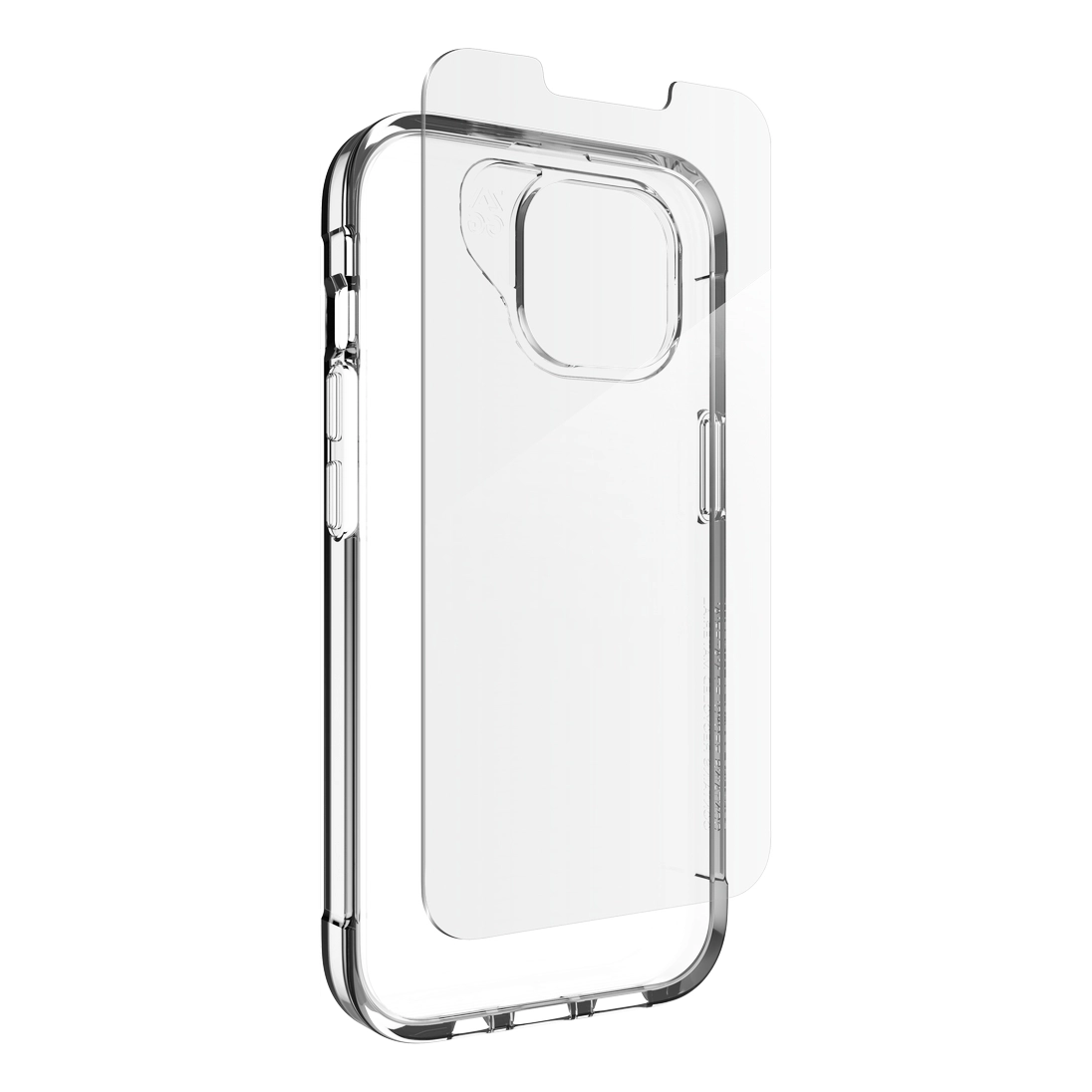 Luxe - Wireless Charging Compatible Case Clear + Glass Elite 360 - Glass Screen Protector for iPhone 16e/14/13