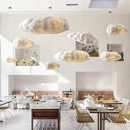 3D Cloud Pendant Light - 3 Lightings E27 White