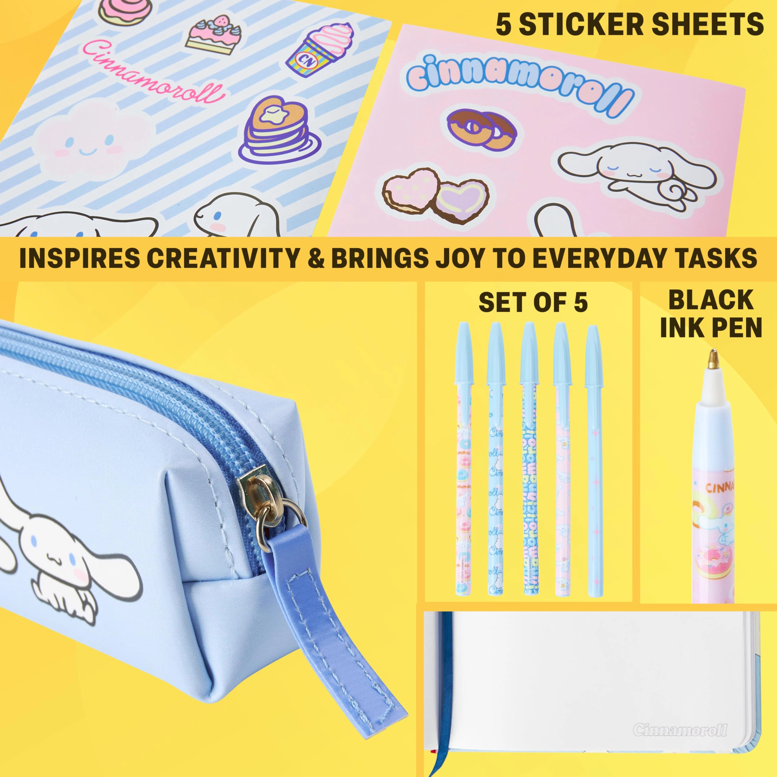 Cinnamoroll Stationary Set - Blue Cinnamoroll Pencil Case Notebook Pens