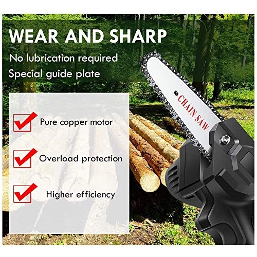 Cordless Chainsaw - 4 Inch 2000mAh Brushless