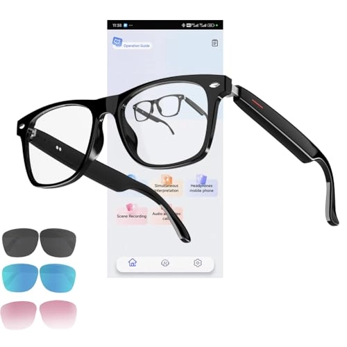 AI Smart Glasses - Bluetooth 5.2 Translation