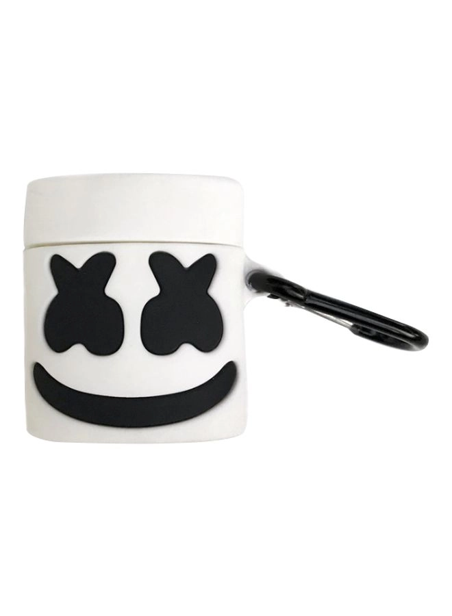 Alyashmac Protective Case For Apple AirPods - Marshmello Themed Carabiner 1/2 Generation