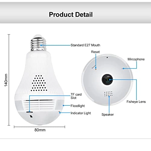 Bulb Light Wireless IP Camera 1080p