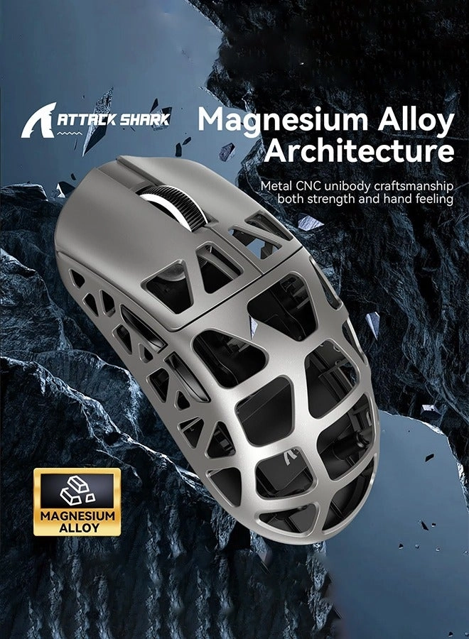 R3 Superlight 46g Magnesium Alloy Gaming Mouse - 2.4Ghz Bluetooth USB